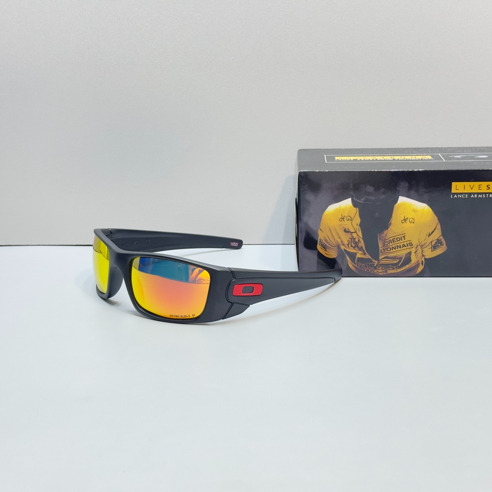 Oakley Fuel Cell OO9096 Matte Grey Ink Prizm Sapphire Blue Icon Sunglasses W/Box