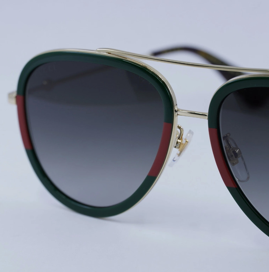Gucci GG0062S Aviator Sunglasses 7-17-140mm Authentic