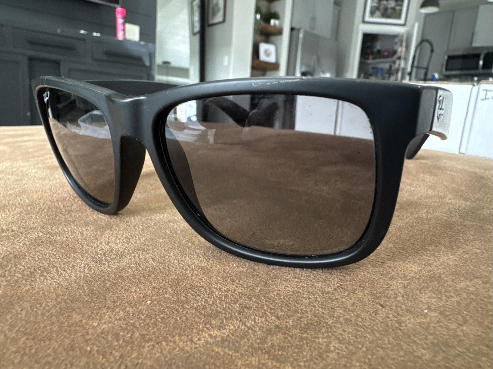 RAY BAN RB4165 622 T3 Matte Black Grey Polarized Men’s 55 mm Sunglasses #E81