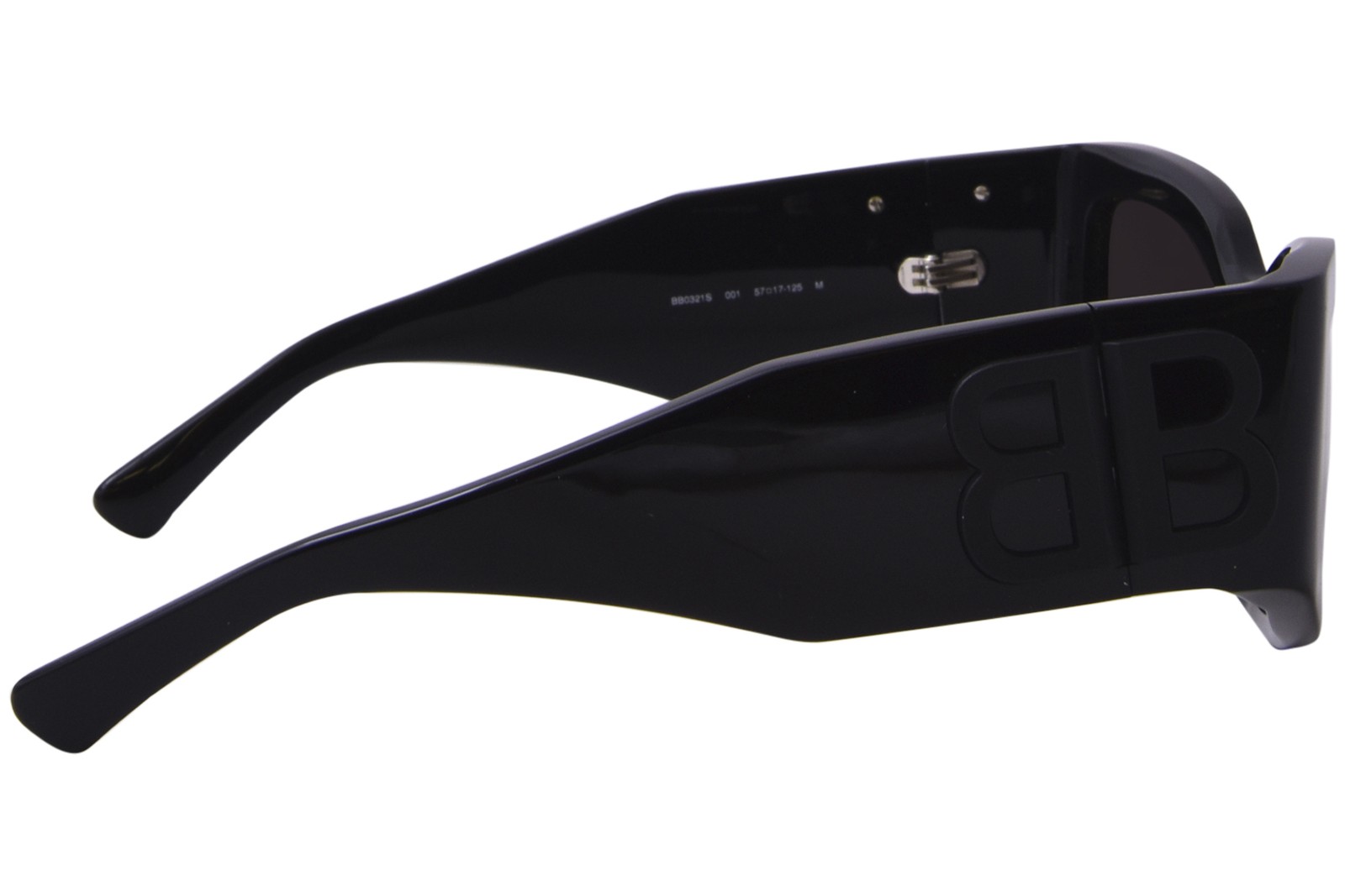 Balenciaga BB0321S 001 Sunglasses Women’s Black/Grey Cat Eye 57mm