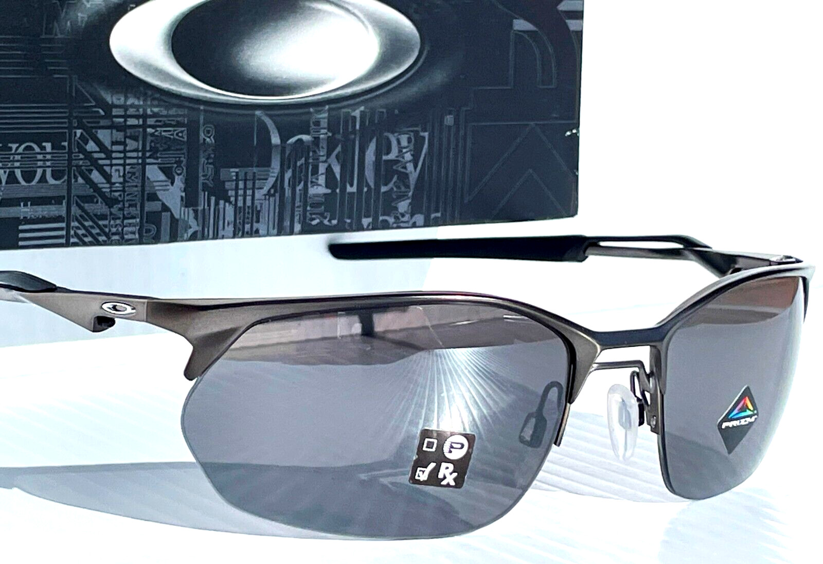 NEW Oakley WIRE TAP 2.0 Matte Gunmetal PRIZM Black Lens Sunglass 4145-02