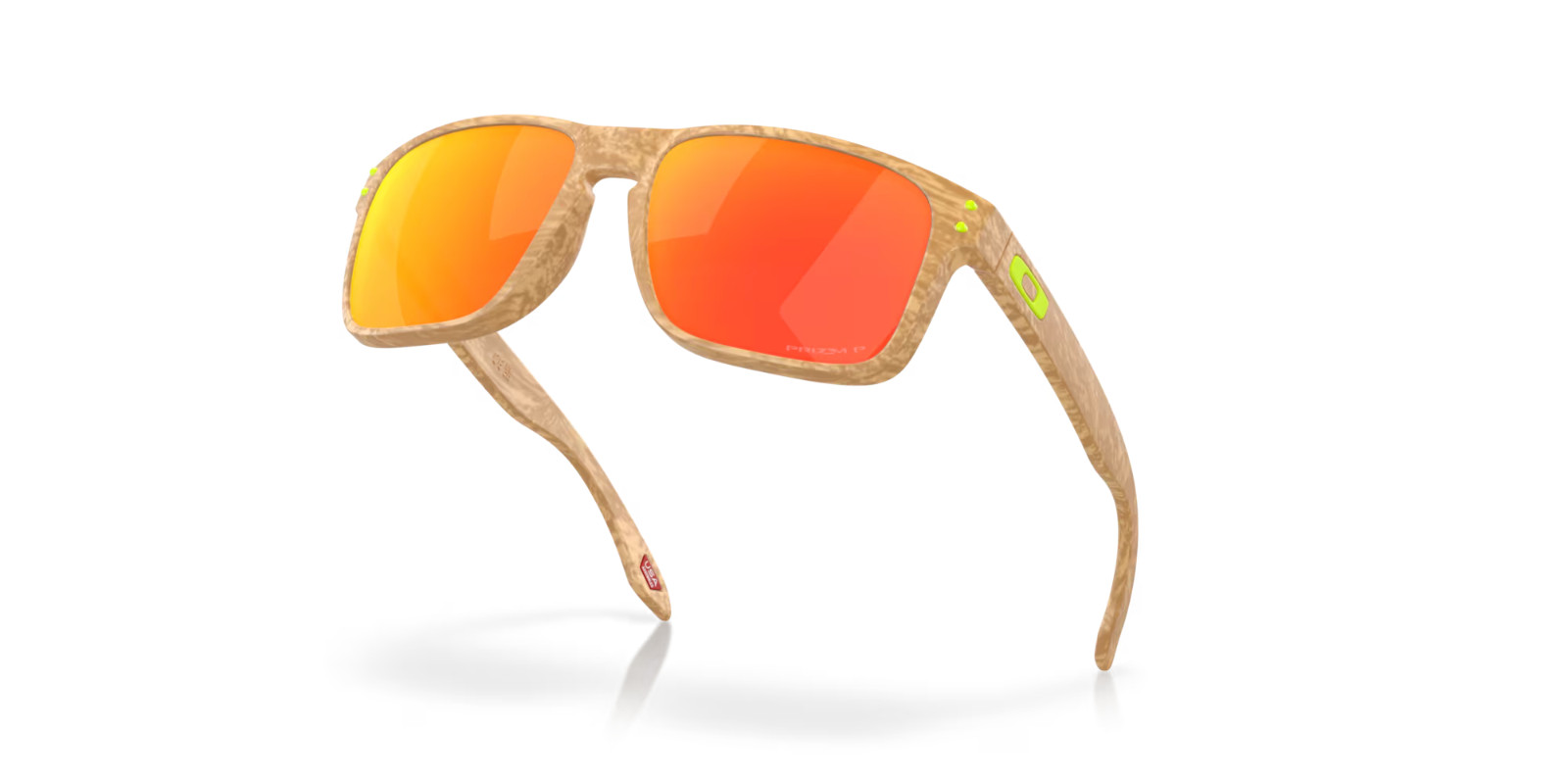 Oakley Holbrook POLARIZED Sunglasses OO9102-Y855 Stone Desert Tan W/ PRIZM Ruby