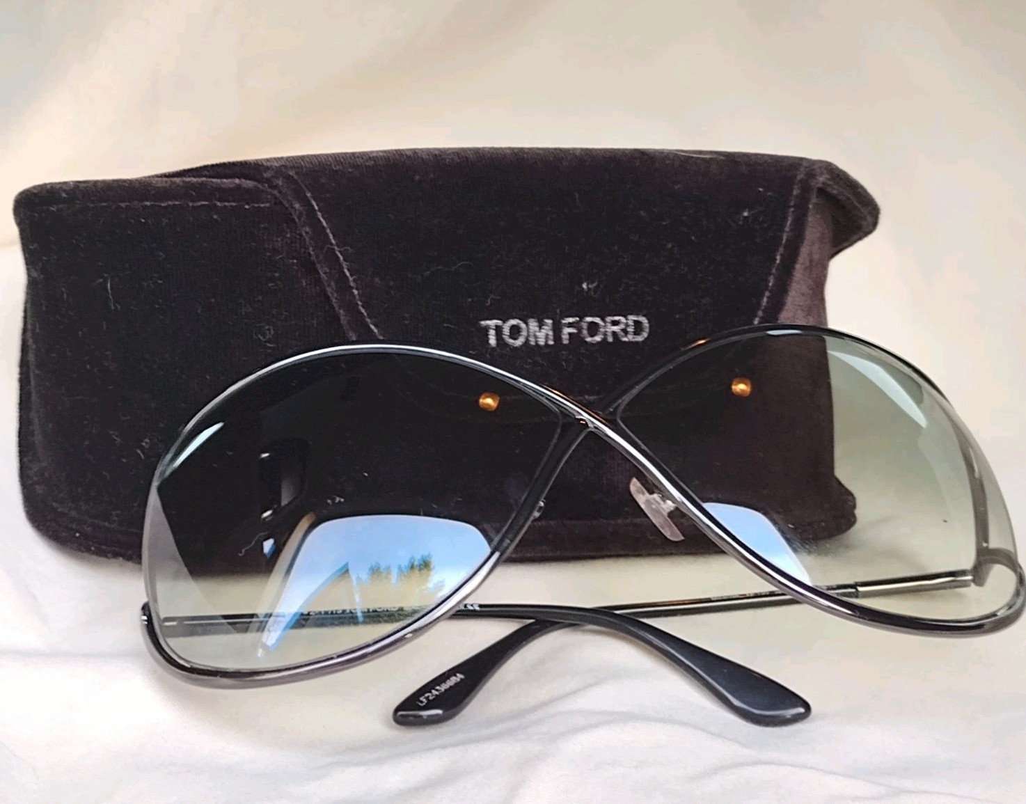 Tom Ford TF130 Miranda Womens Metal Sunglass 08B Shiny Gunmetal 68-10 Italy