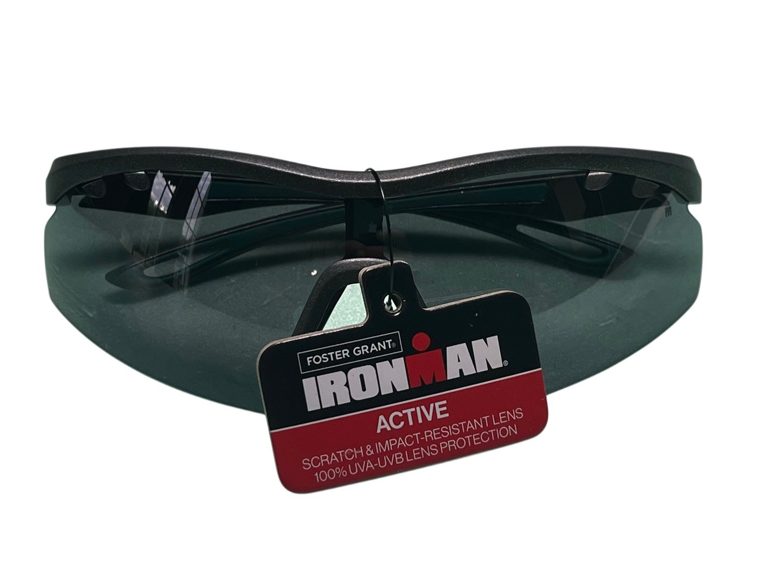 Foster Grant IronMan Sunglasses Active Charcoal Wrap Frames Sporty NWT
