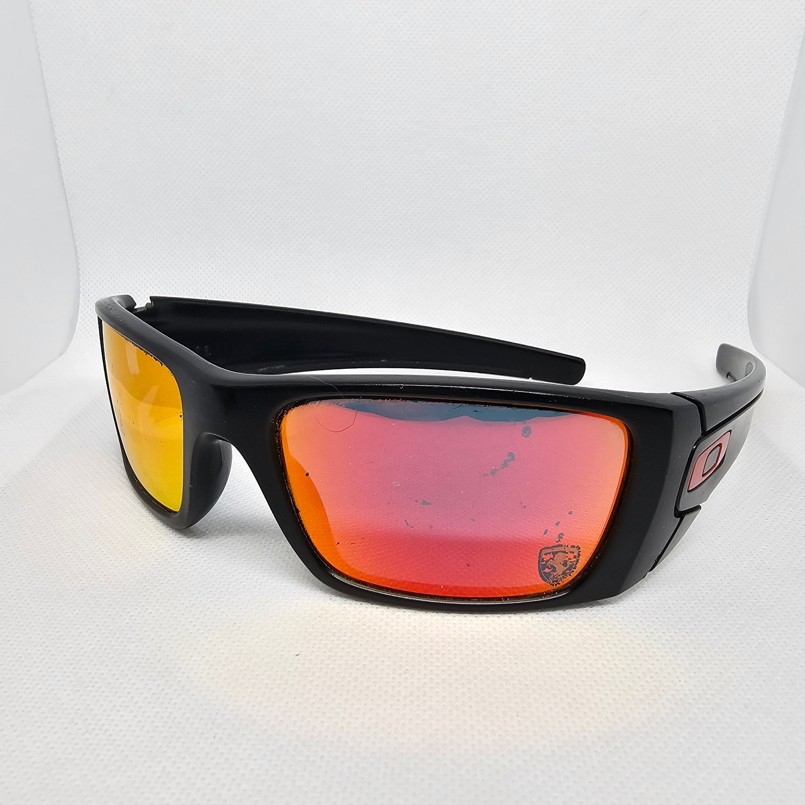 OAKLEY FUEL CELL FERRARI MATTE BLACK RED W/ RUBY IRIDIUM SUNGLASSES OO9096-A8