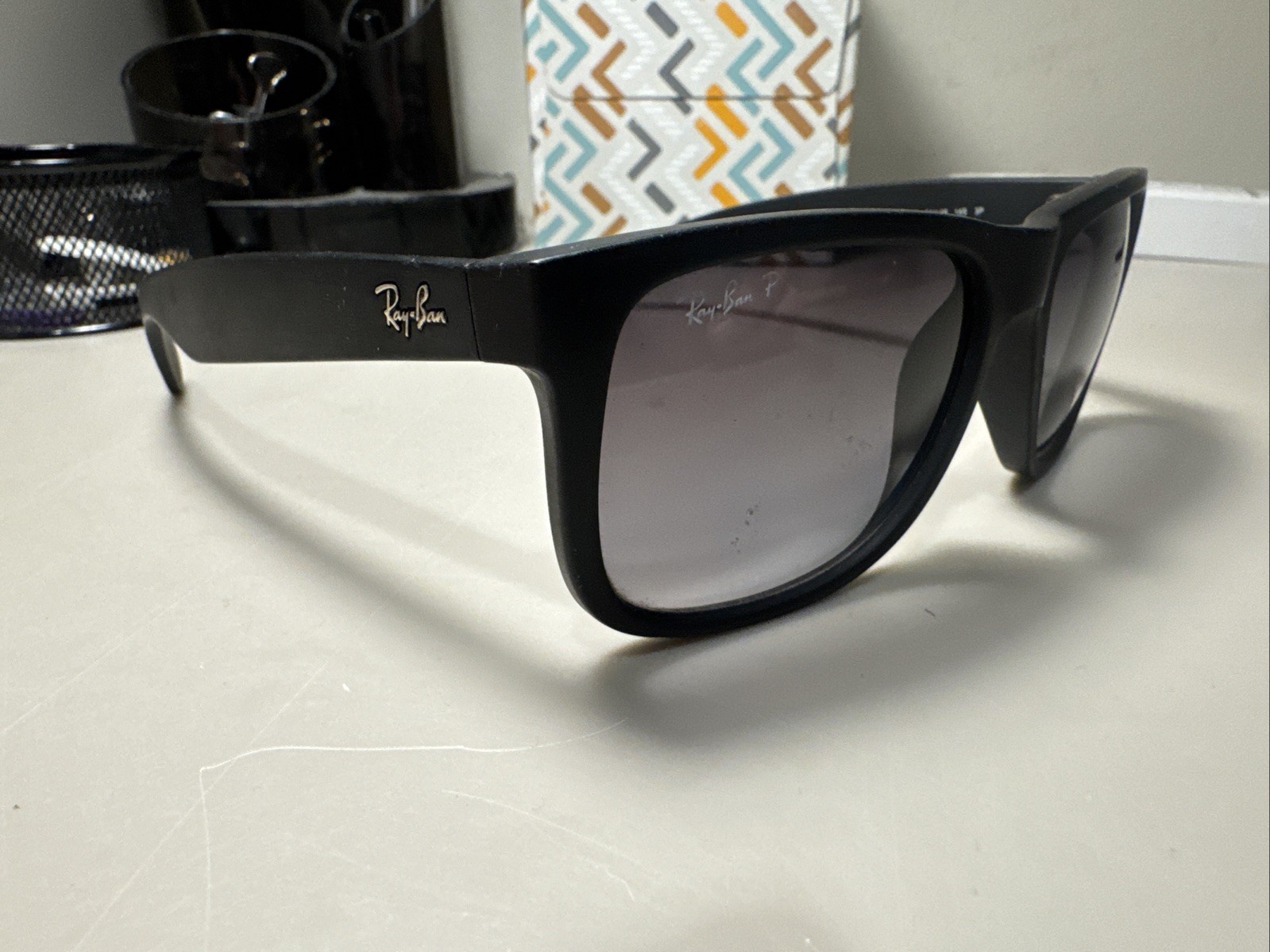 Ray Ban JUSTIN black/grey gradient RB4165 622/t3 54mm Polarized sunglasses #65