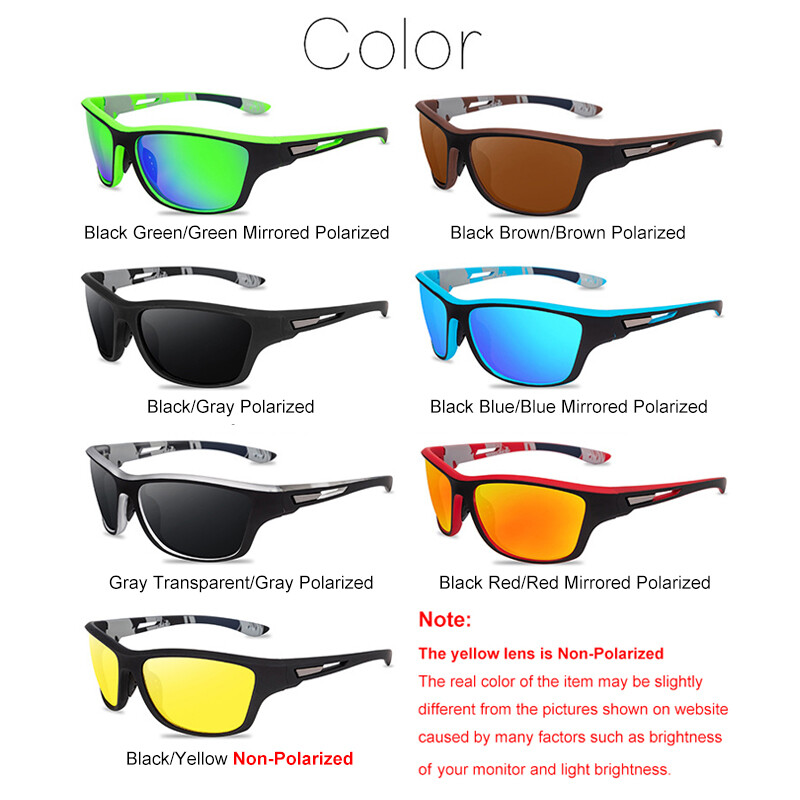Polarized Sports Sunglasses Driving Cycling Fishing Sun Glasses UV Protection