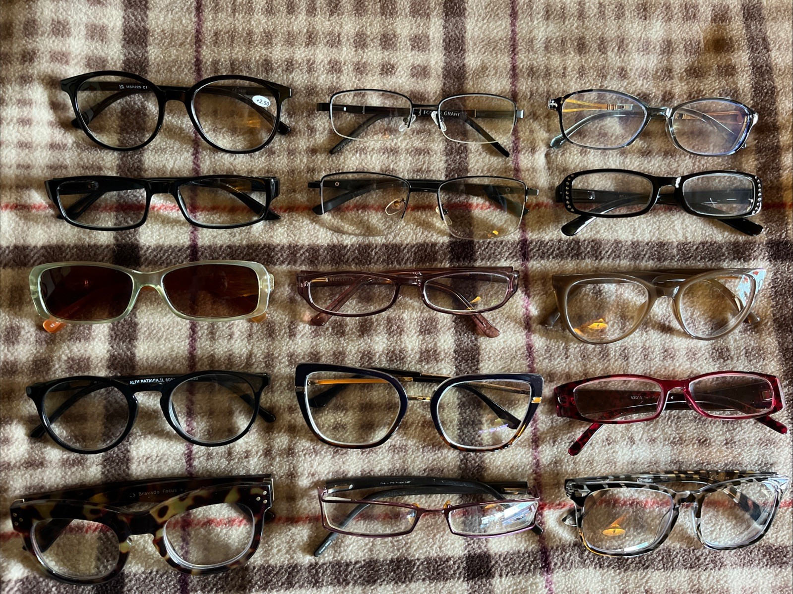 15x Pc Glasses Lot Eyeglasses Readers Tortoise Plastic Eyewear Frames Bundle