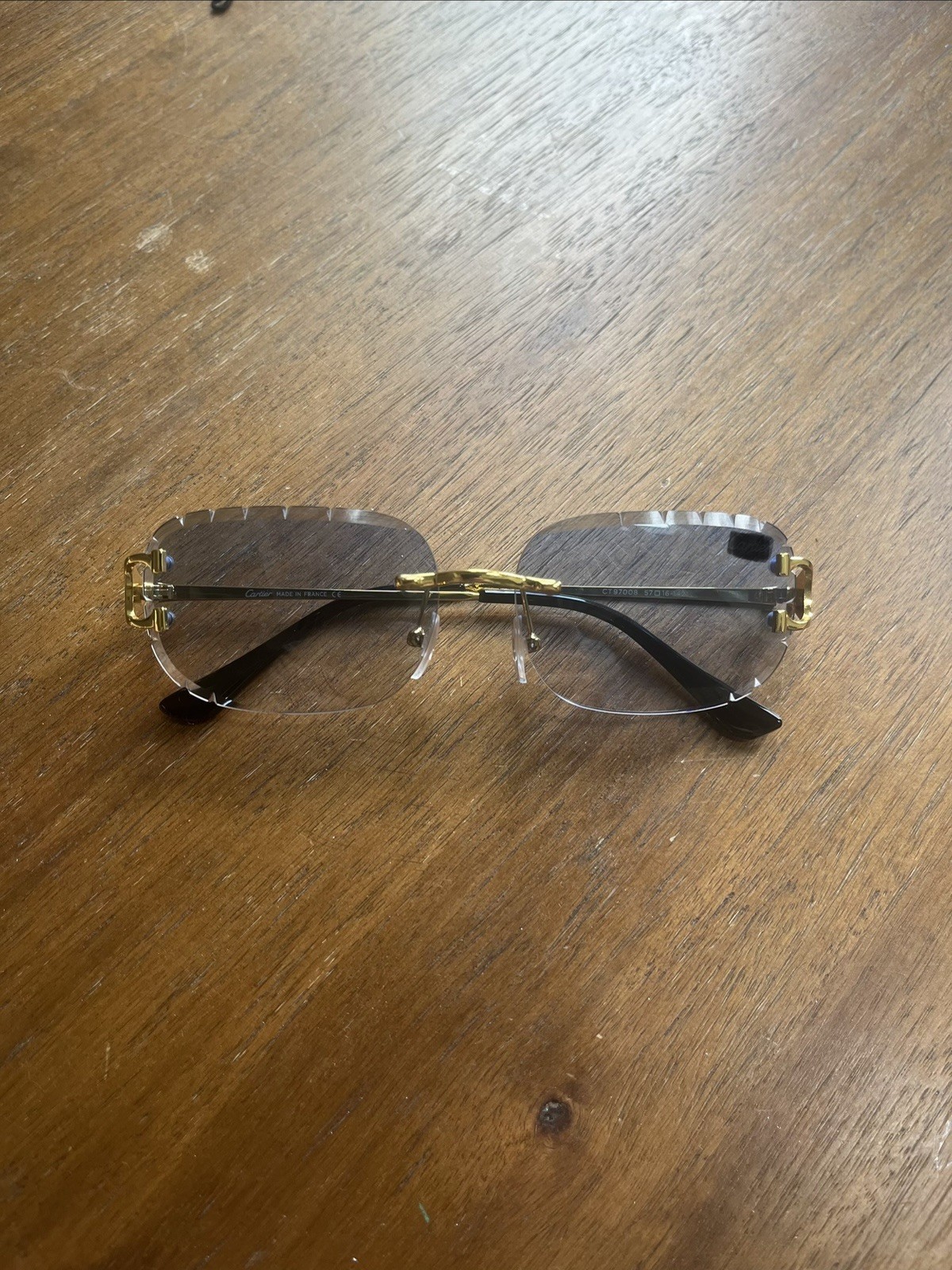Men’s Luxury Sunglasses Sky Blue Tint, Silver Frame, Rimless, Rectangle