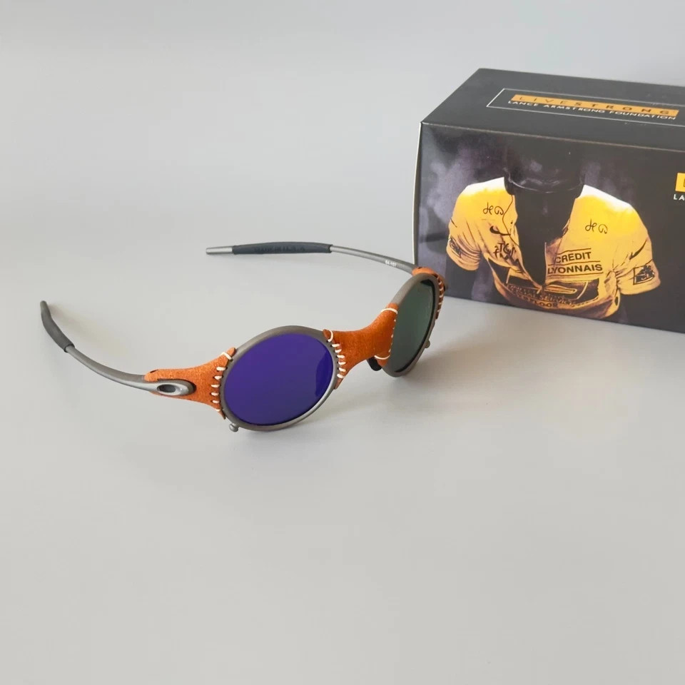 Oakley Madman X Metal Retro Sunglasses Purple Polarized Lenses