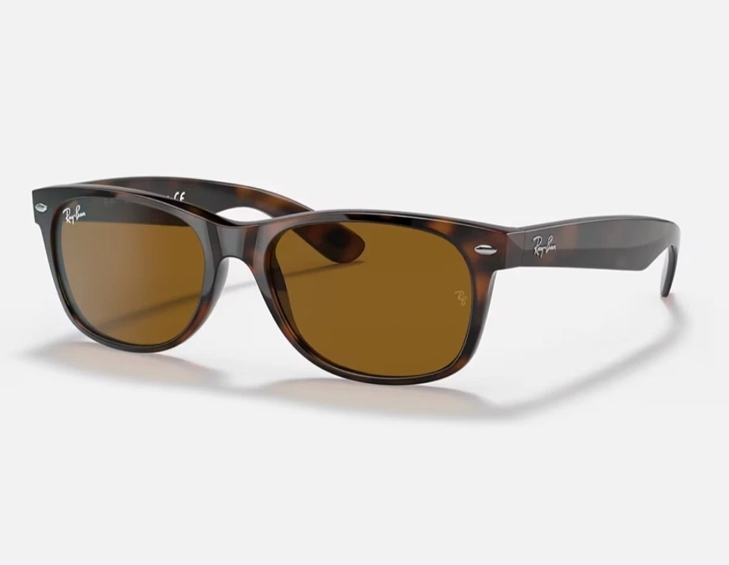 Ray-Ban RB2132 710 55mm New Wayfarer Light Havana B-15 Brown