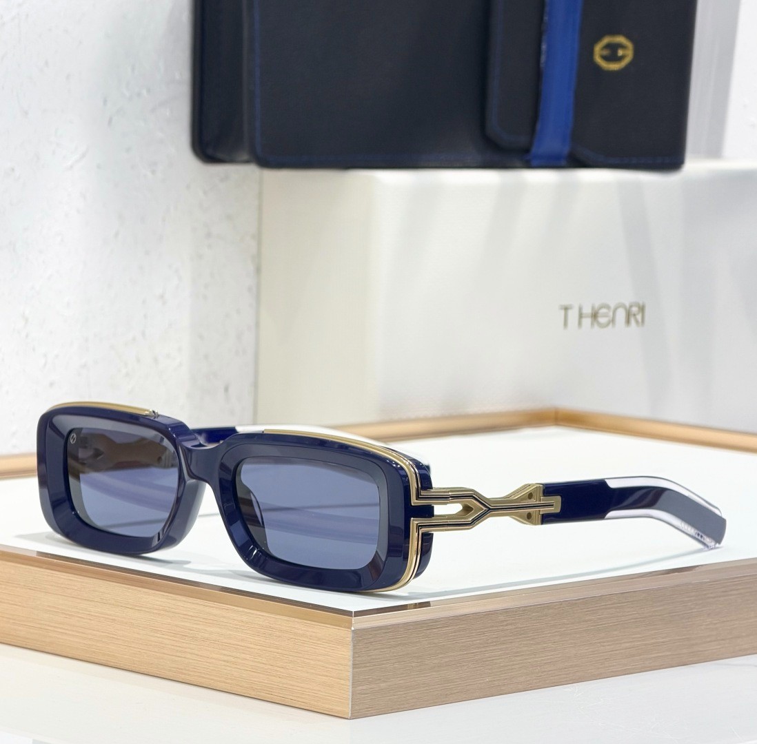 T-HENRI YURUS Sunglasses Imported Acetate Metal Frame Square 53-20-139