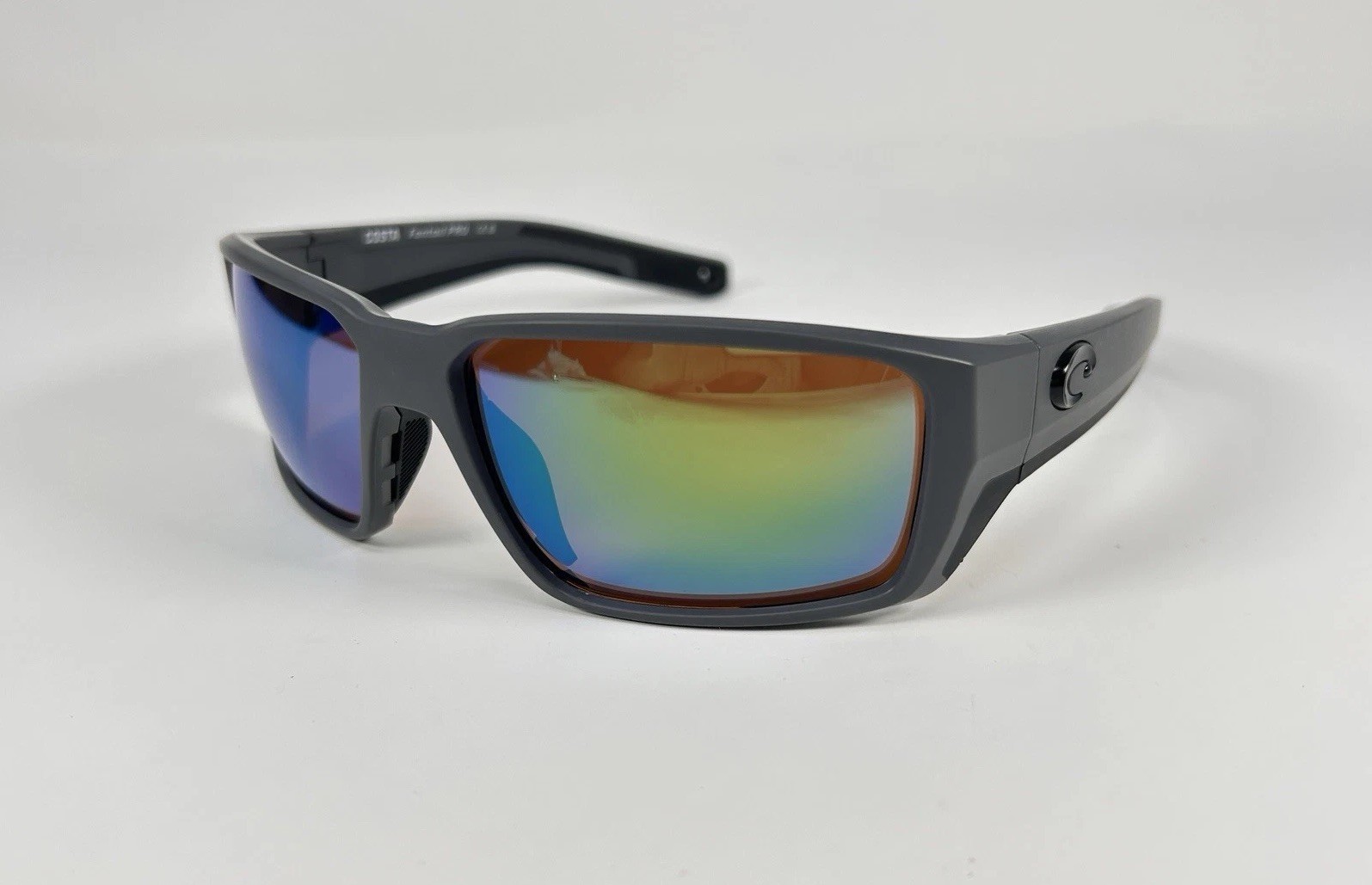 Costa Del Mar Fantail Pro Gray Matte Green 580G Polarized Sunglasses 06S9079-10