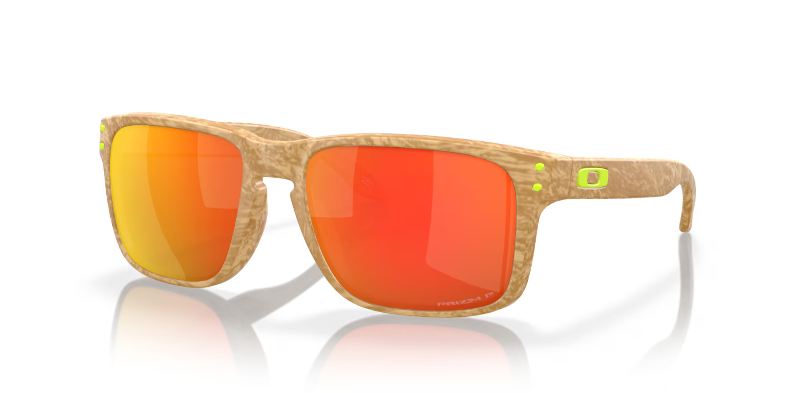 Oakley Holbrook POLARIZED Sunglasses OO9102-Y855 Stone Desert Tan W/ PRIZM Ruby