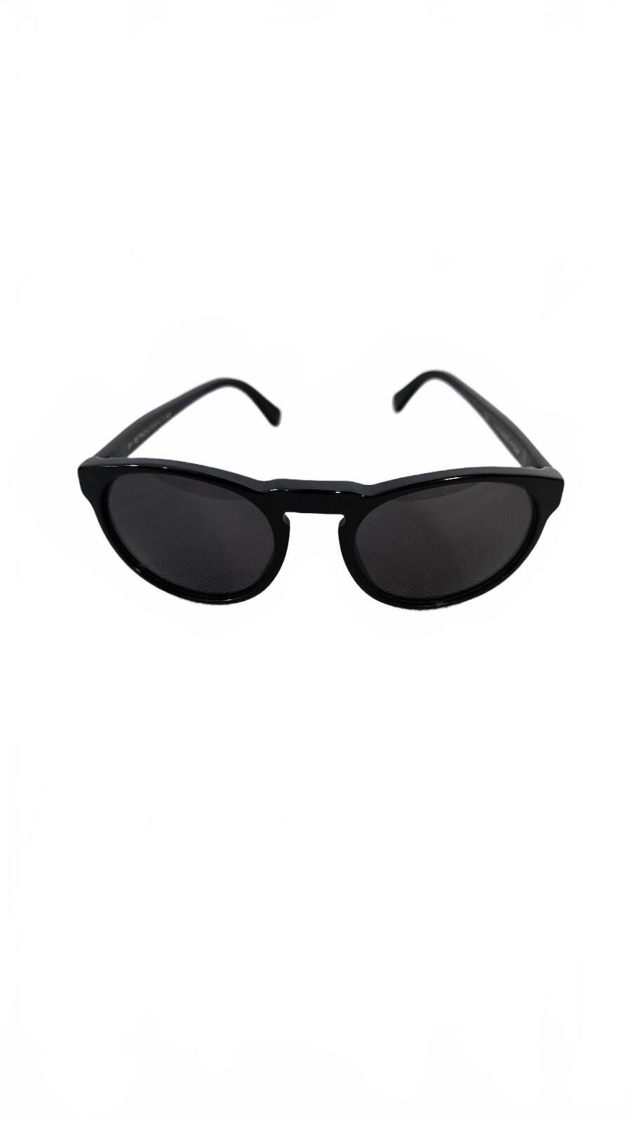 RETROSUPERFUTURE SUPER Sunglasses Black Round Acetate 52-20-145 Made in Italy