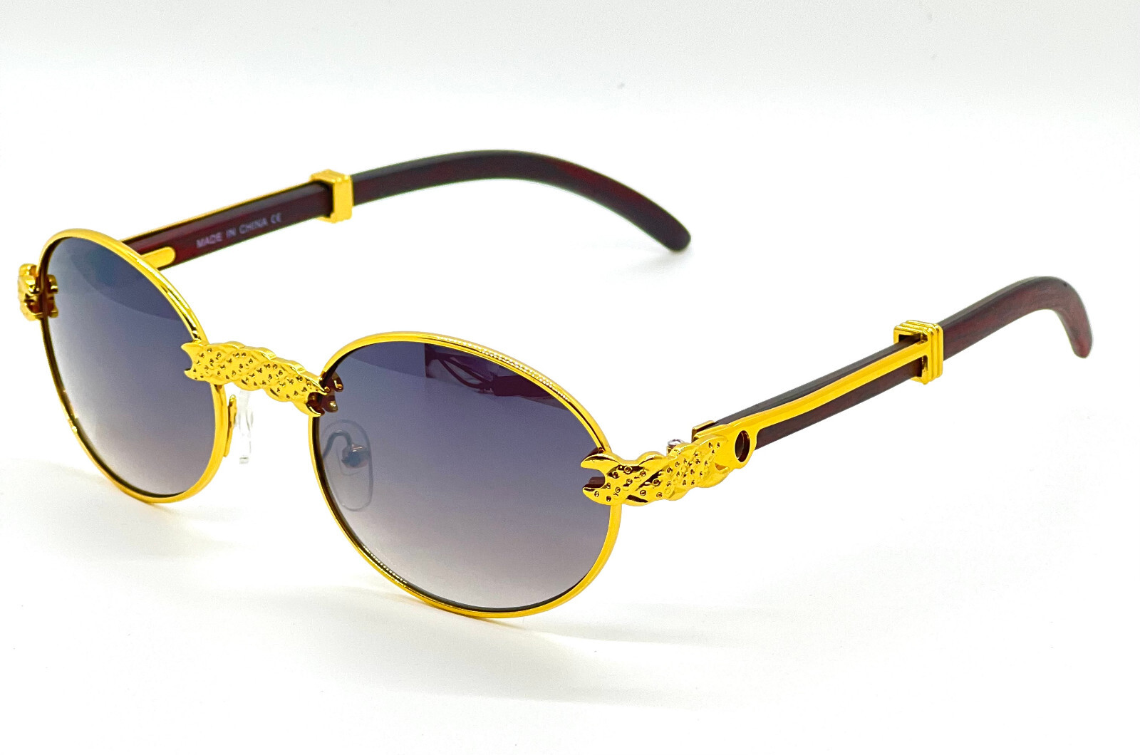 Modern Stylish Sexy Round Mens Womens Very Light Tint Frameless Sun Glasses