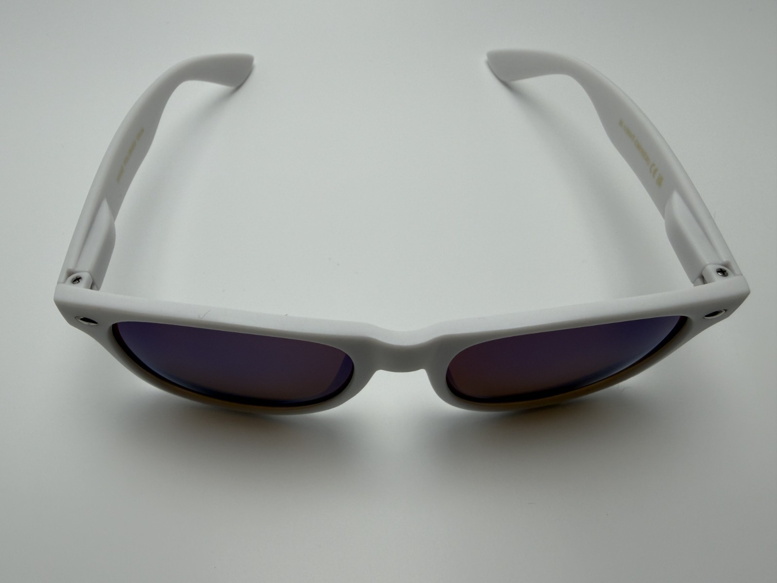 Unisex Square Frame Classic Mirrored Blue Lens Sunglasses Flexible Spring Hinge