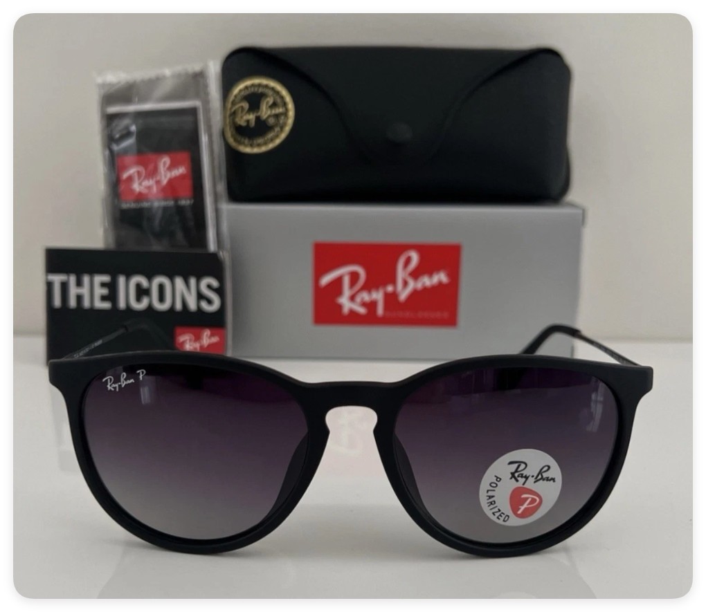 Ray-Ban RB4171 622/T3 Erika Polarized Gradient Lens Rubber Matte Black 54mm