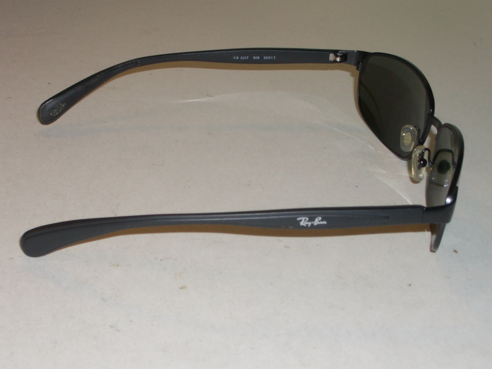 RAY BAN RB3247 006 59[]17mm SLEEK BLACK G15 UV GLASS LENS SUNGLASSES w/CASE ***