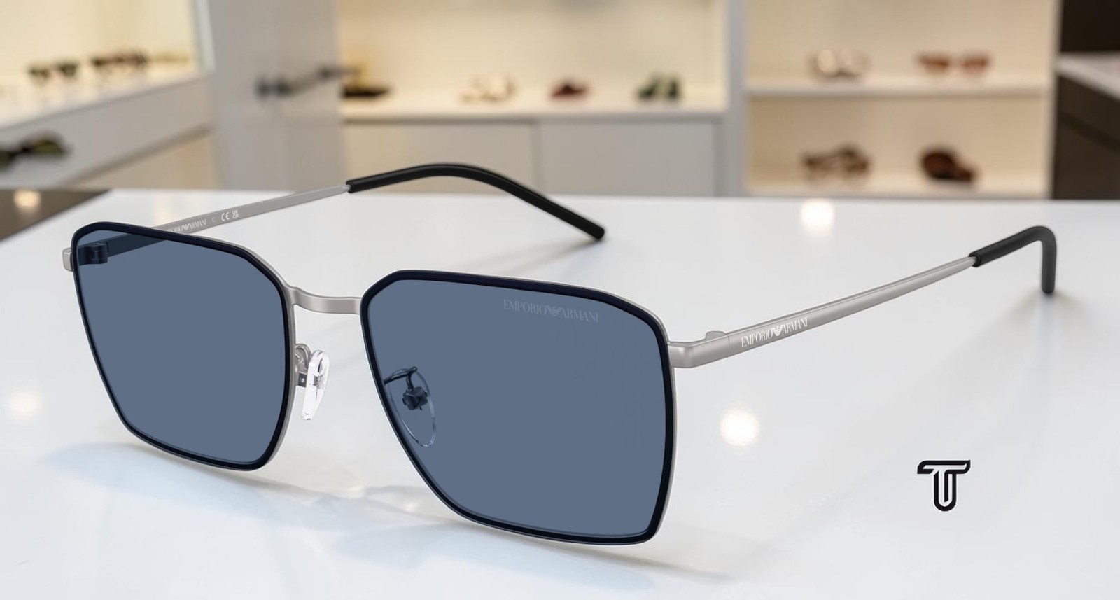 EMPORIO ARMANI EA2172D 300380 Matte Gunmetal Dark Blue 60 mm Men’s Sunglasses