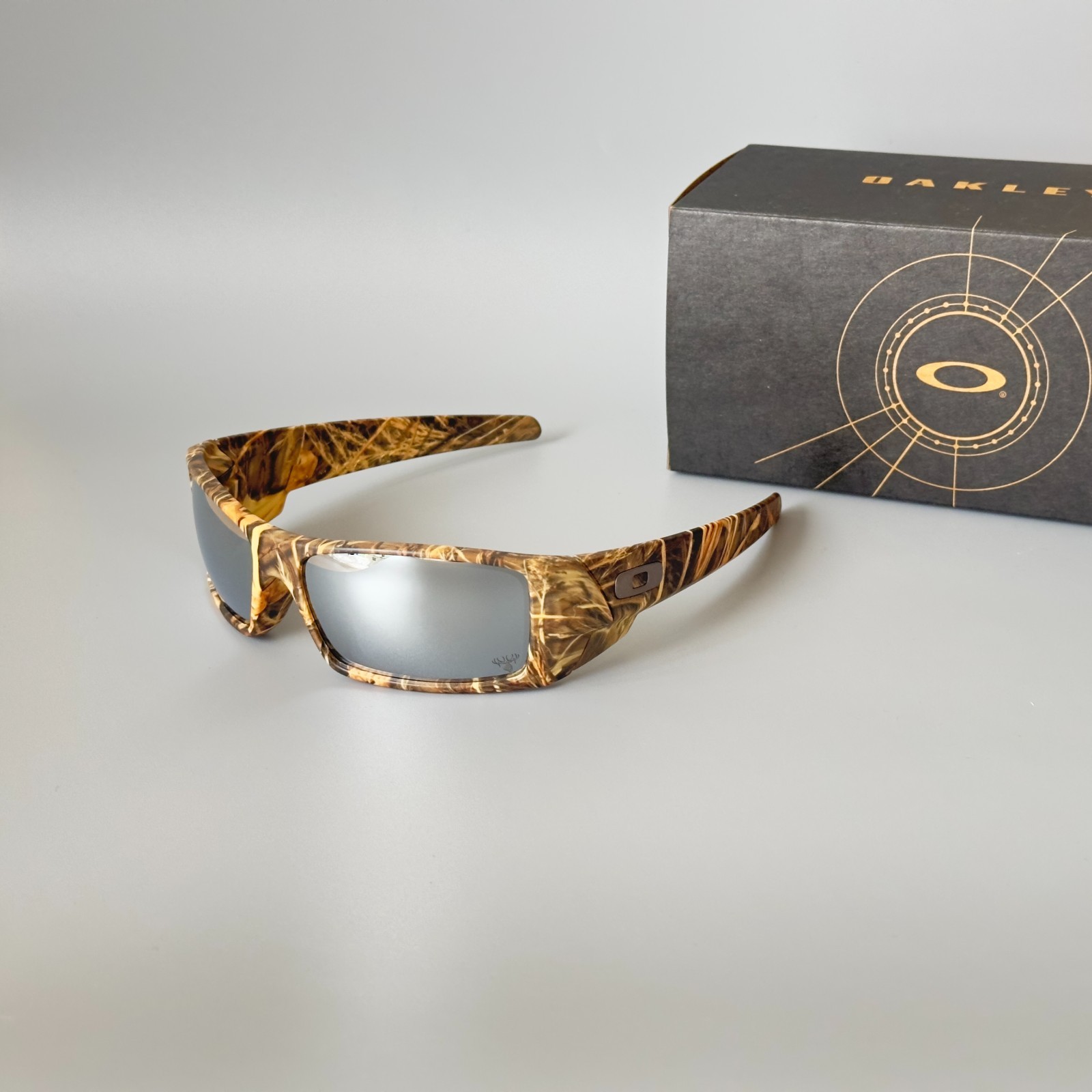 Oakley Gascan Polarized Sunglasses OO9014 Woodgrain Frame Grey Polarized Lens