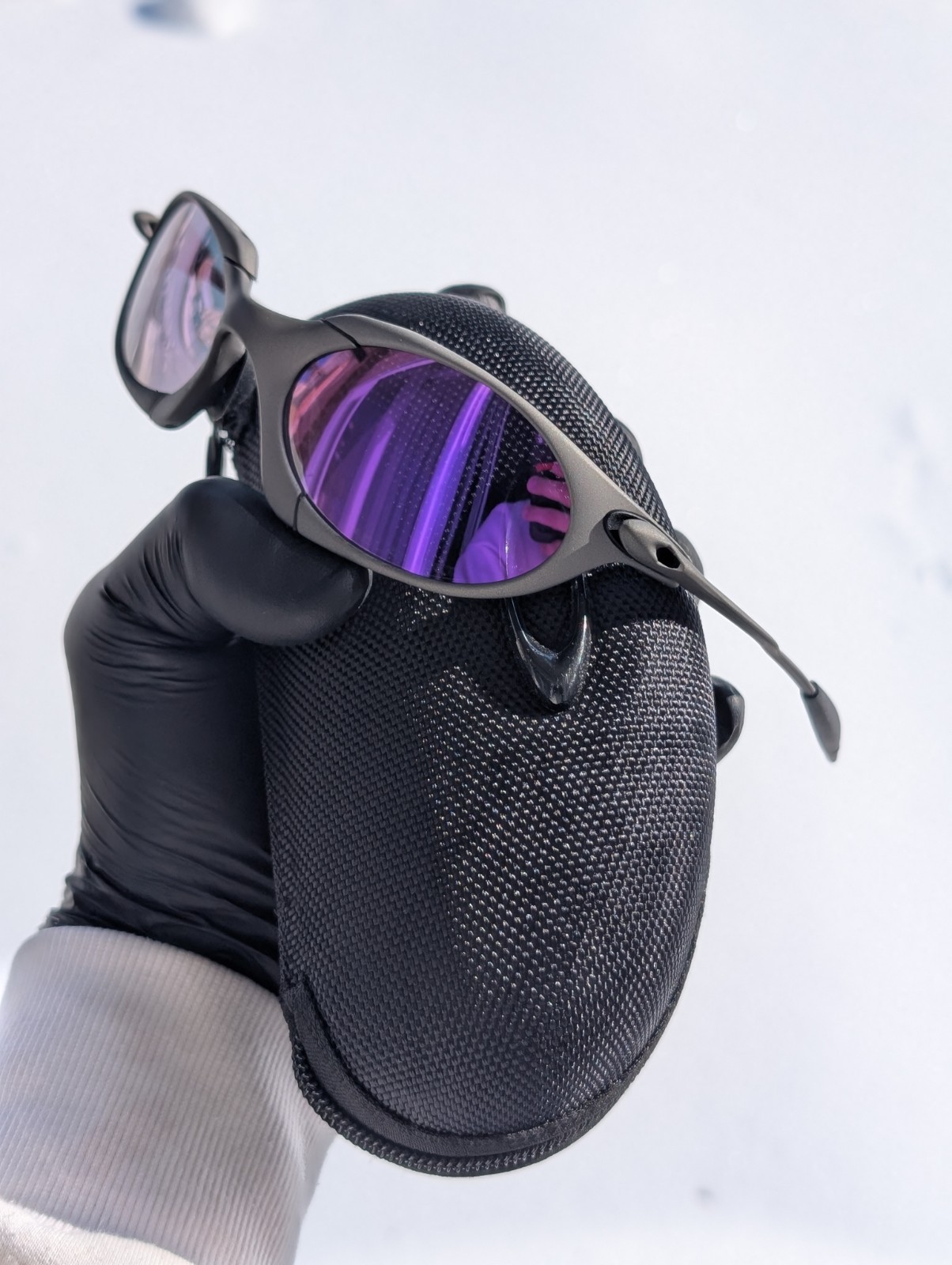 Oakley X-Metal Vintage Romeo Gray Frame Purple Iridium Lenses Polarize