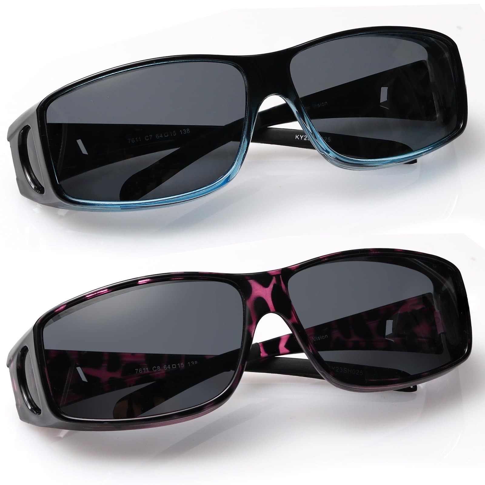 Fit Over Wrap Sunglasses Polarized Lens Wear Over Eyeglasses 100% UV Protection