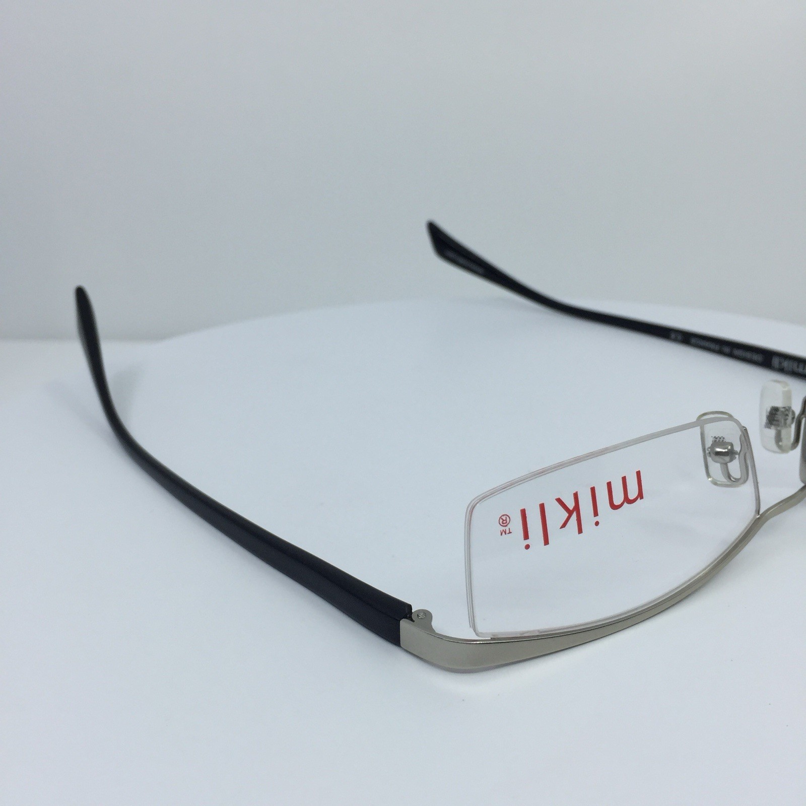 NEW Vintage MIKLI ML 0850 0004 Eyeglasses ML 0850 C. 0004 Silver & Black 56-17mm