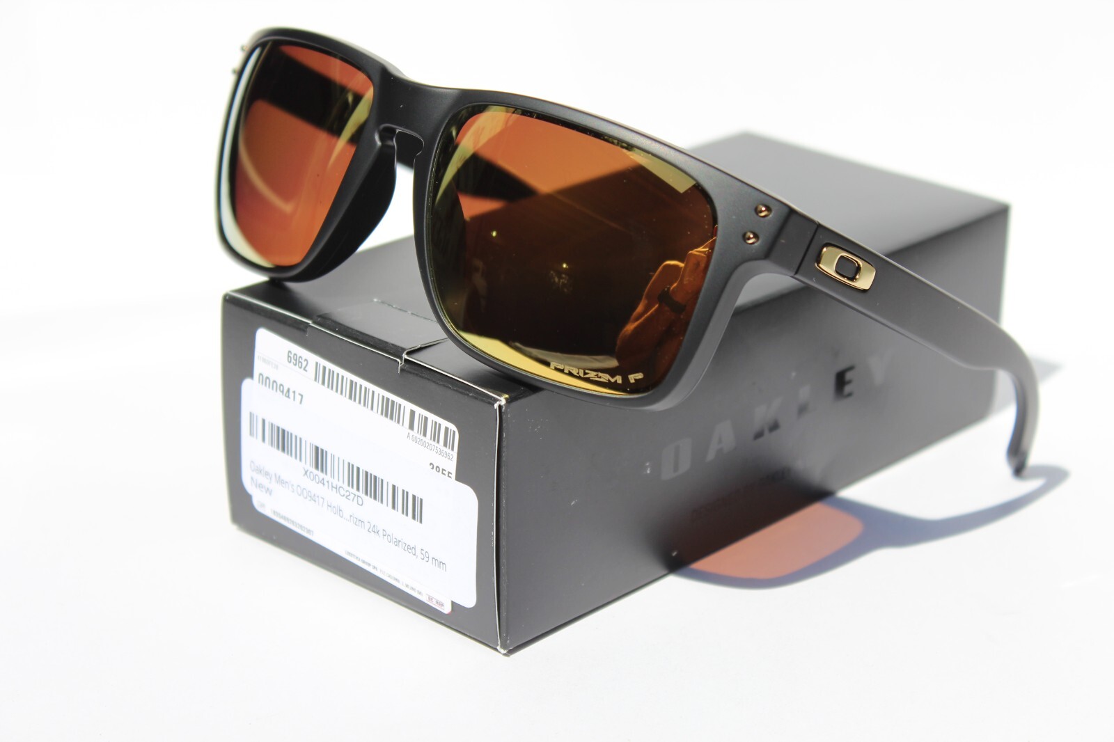 OAKLEY Holbrook XL POLARIZED Sunglasses Matte Black/Prizm 24K Gold OO9417 NEW