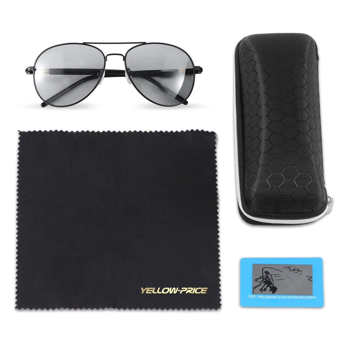 2 Pack Men’s Polarized Aviator Sunglasses Pilot Shades Military Style 100% UV