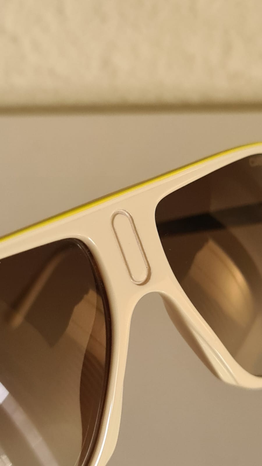 Vintage CARRERA Safari Sunglasses Ivory Oversized Frame Gradient Lenses 1980s