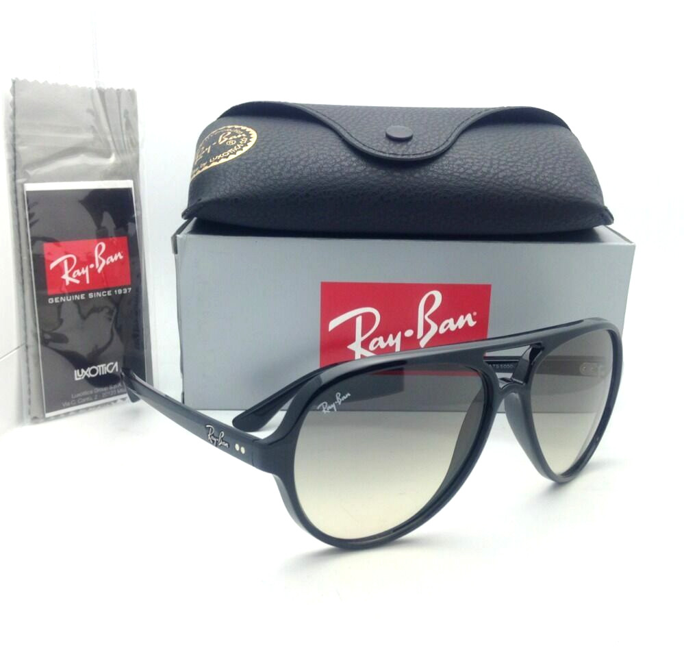 New RAY-BAN Sunglasses RB 4125 CATS 5000 601/32 59-13 Black w/Grey Gradient Lens