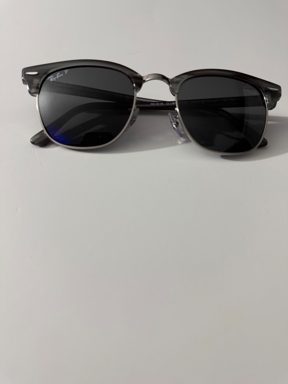 Ray-Ban x Disney Mickey Mouse RB3016 Clubmaster Polarized 51-21 Grey Havana