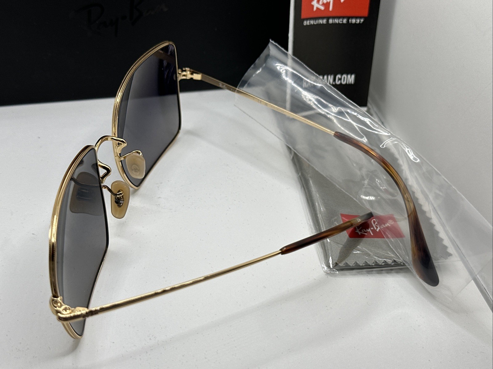 Ray-Ban RB1971 914778 Men Square Sunglasses Arista Blue Gradient Grey Polarized