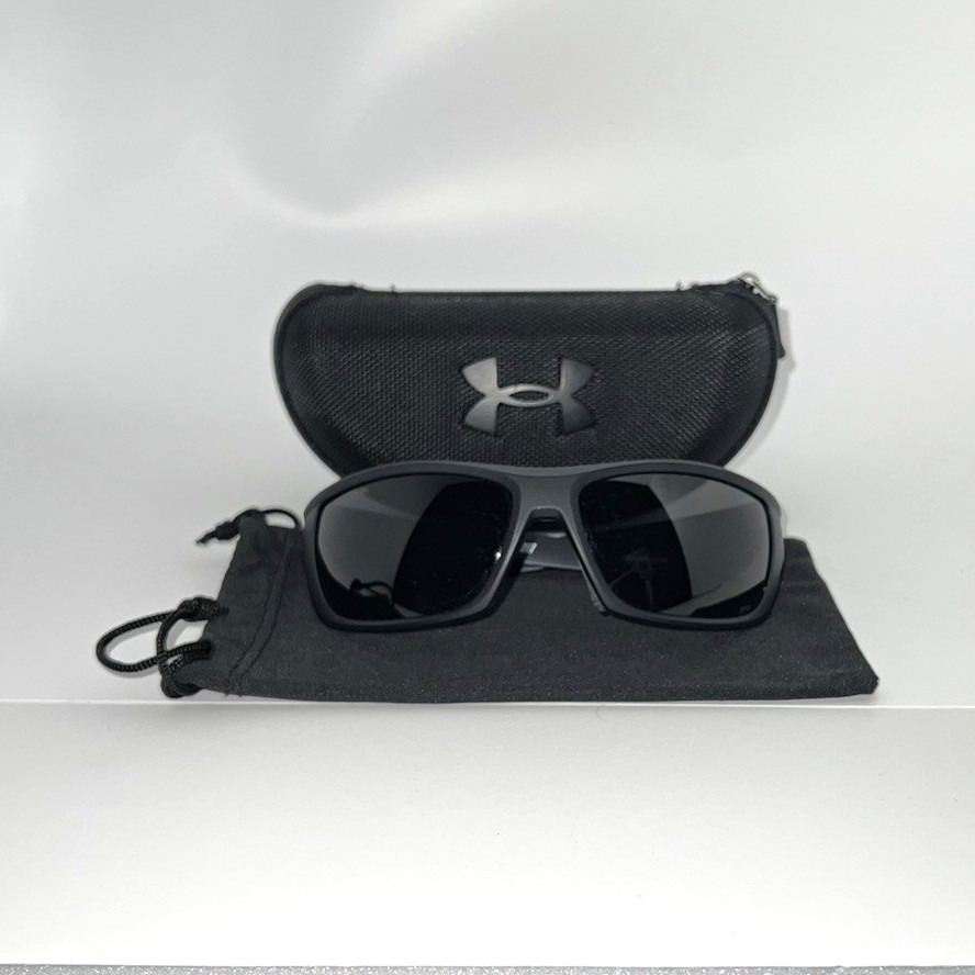 Under Armour Rumble Men’s Polarized Sunglasses Black Frame Gray Lenses