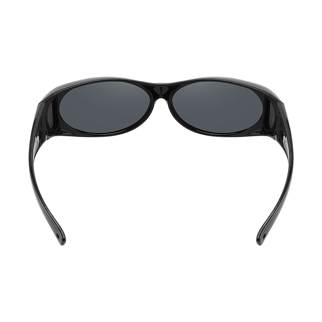 Polarized Sunglasses Medium Fit Over Glasses Rectangular OTG Frame Anti-Glare