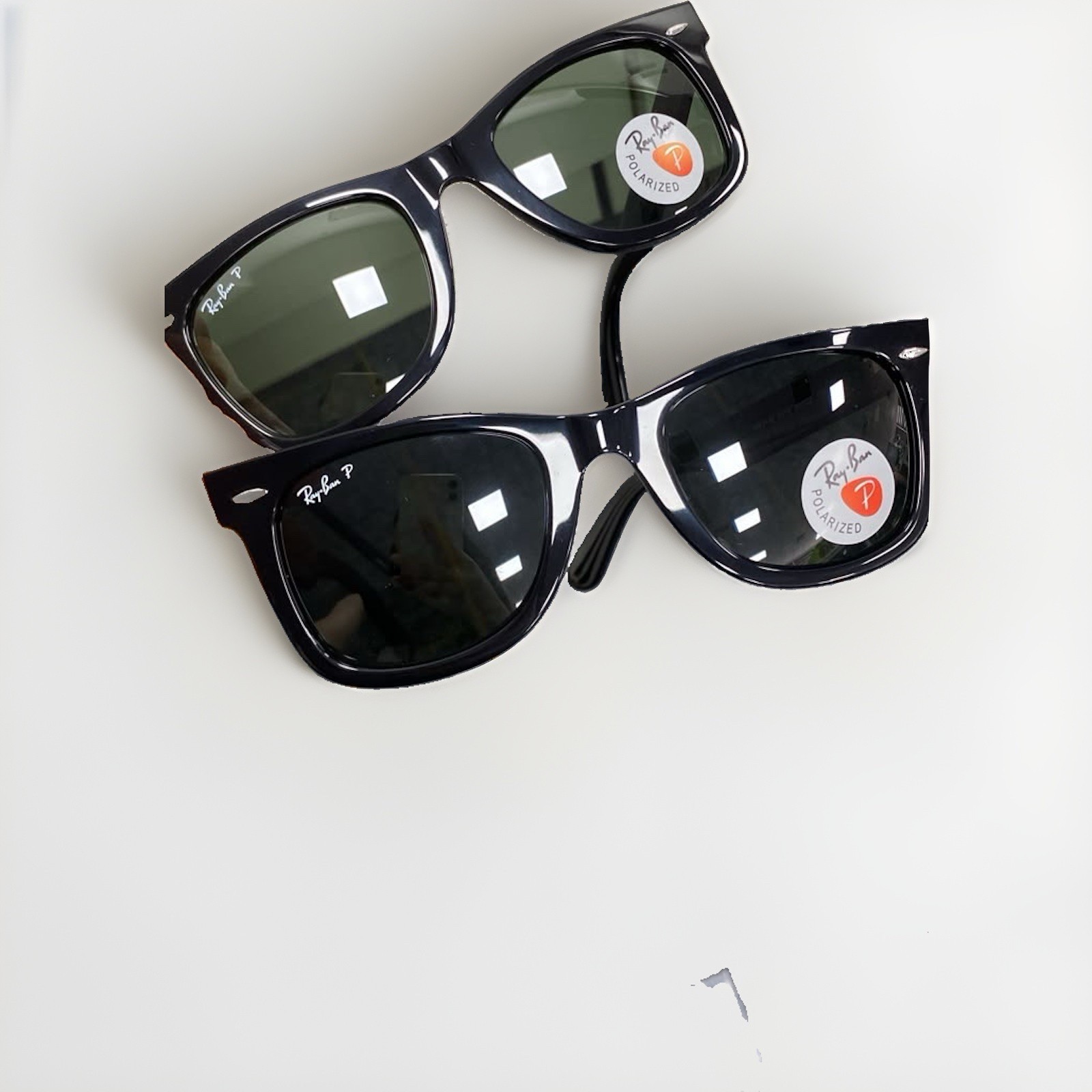 Ray-Ban RB2140 Wayfarer Polarized Sunglasses Black Frame gray Glass Lens