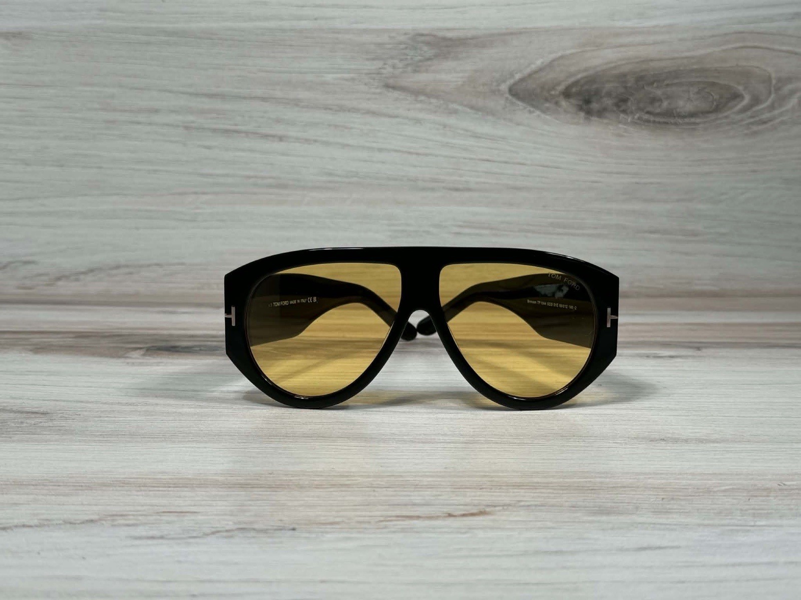 Tom Ford Bronson Shiny Black With Yellow Lens TF 1044 – Ships Now!