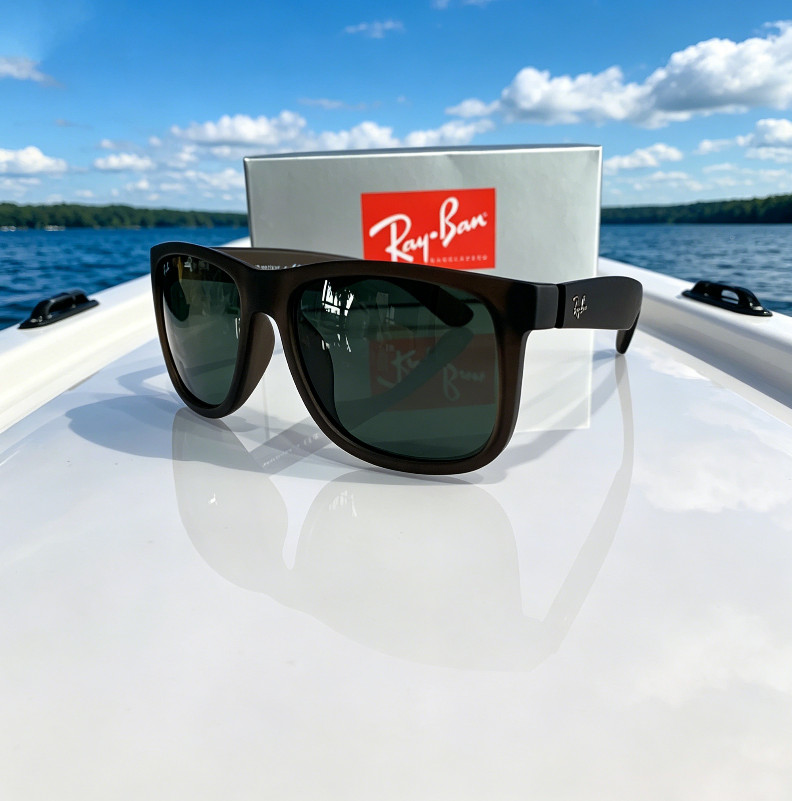 Ray-Ban RB4165 JUSTIN Mirror Green Sunglasses {54-16 145mm}