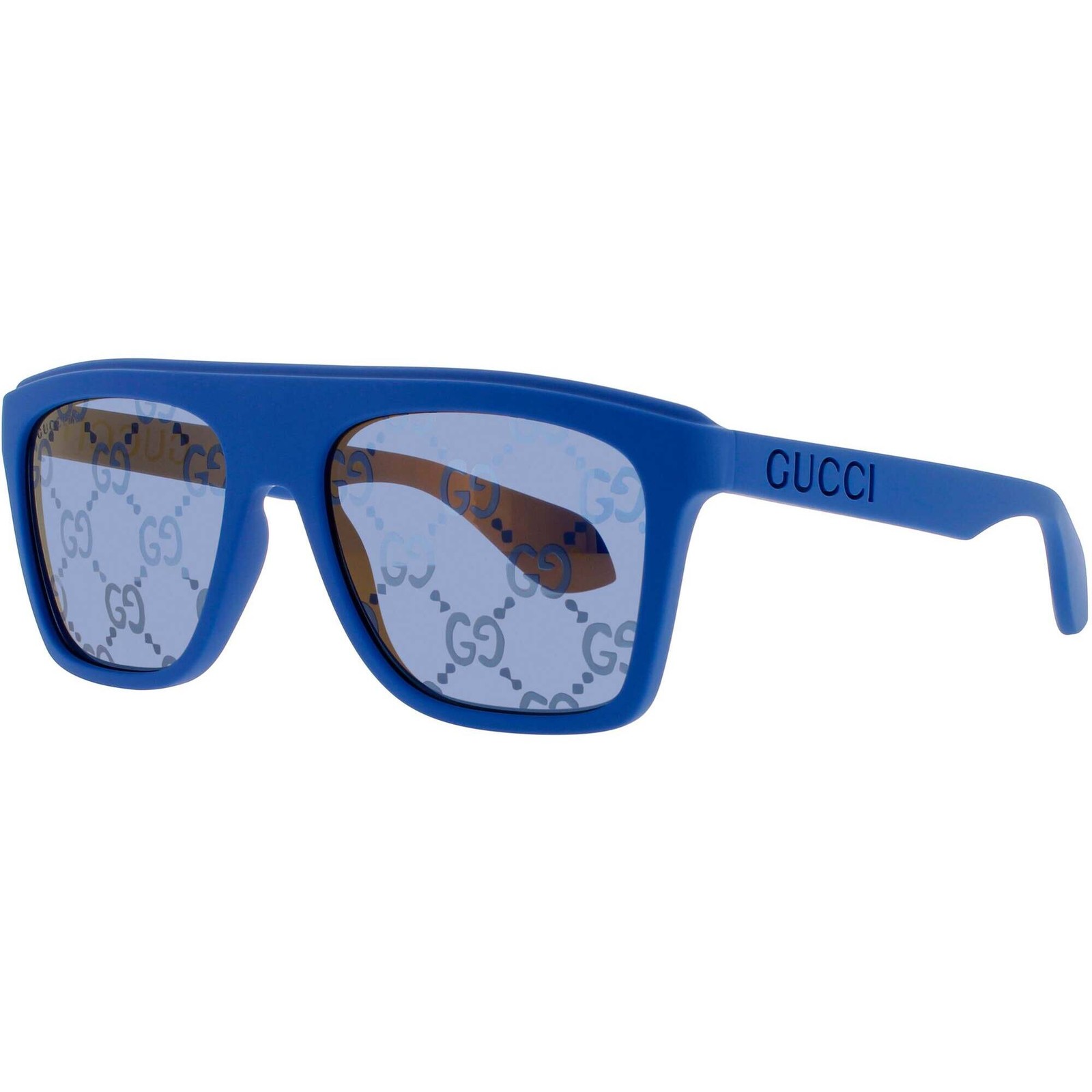 Gucci Men’s Sunglasses Blue Acetate Full Rim Square Shape Frame GG1570S 004