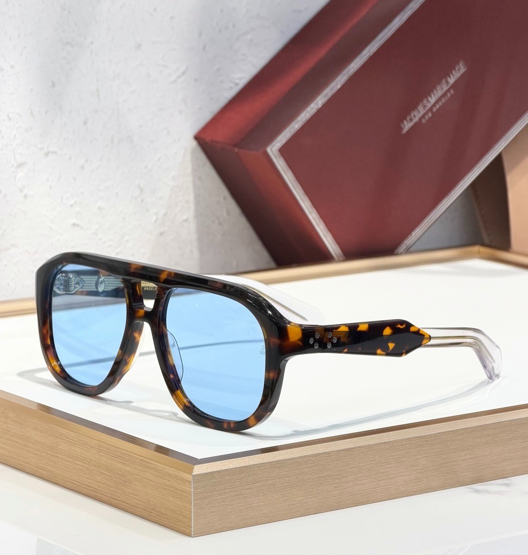 JACQUES MARIE MAGE JASPER Sunglasses Dark Tortoise/Light Blue – 55-17-146