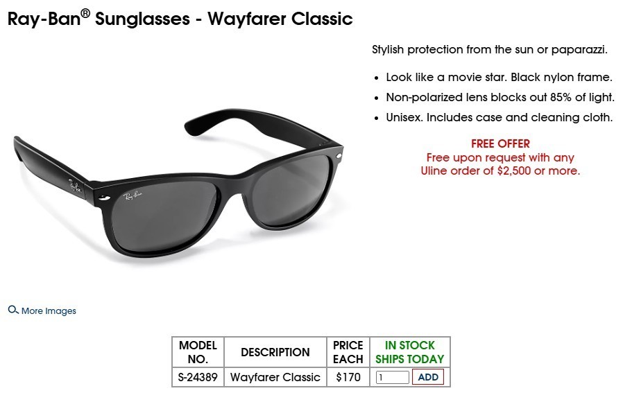 Ray-Ban sunglasses Wayfarer Classic – black