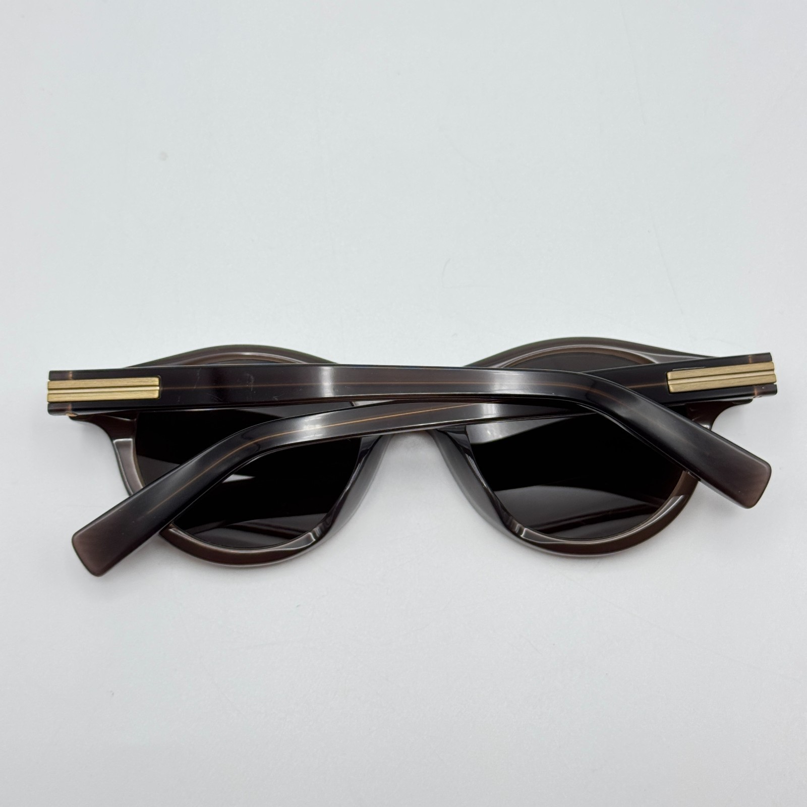 Ermenegildo Zegna Sunglasses EZ0271 48E Shiny Dark Brown Frame Brown Lens 48mm