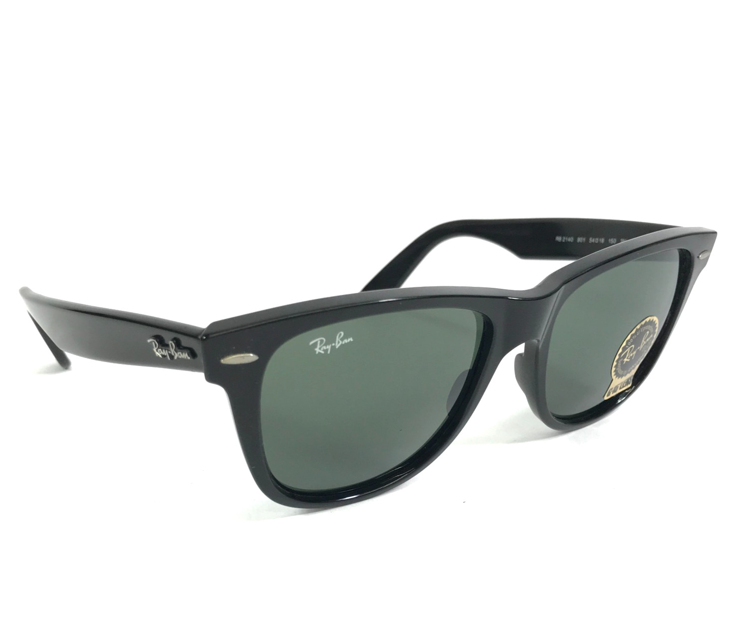Ray-Ban Sunglasses WAYFARER RB2140 901 Polished Black Frame w/ G-15 Lenses 54 mm