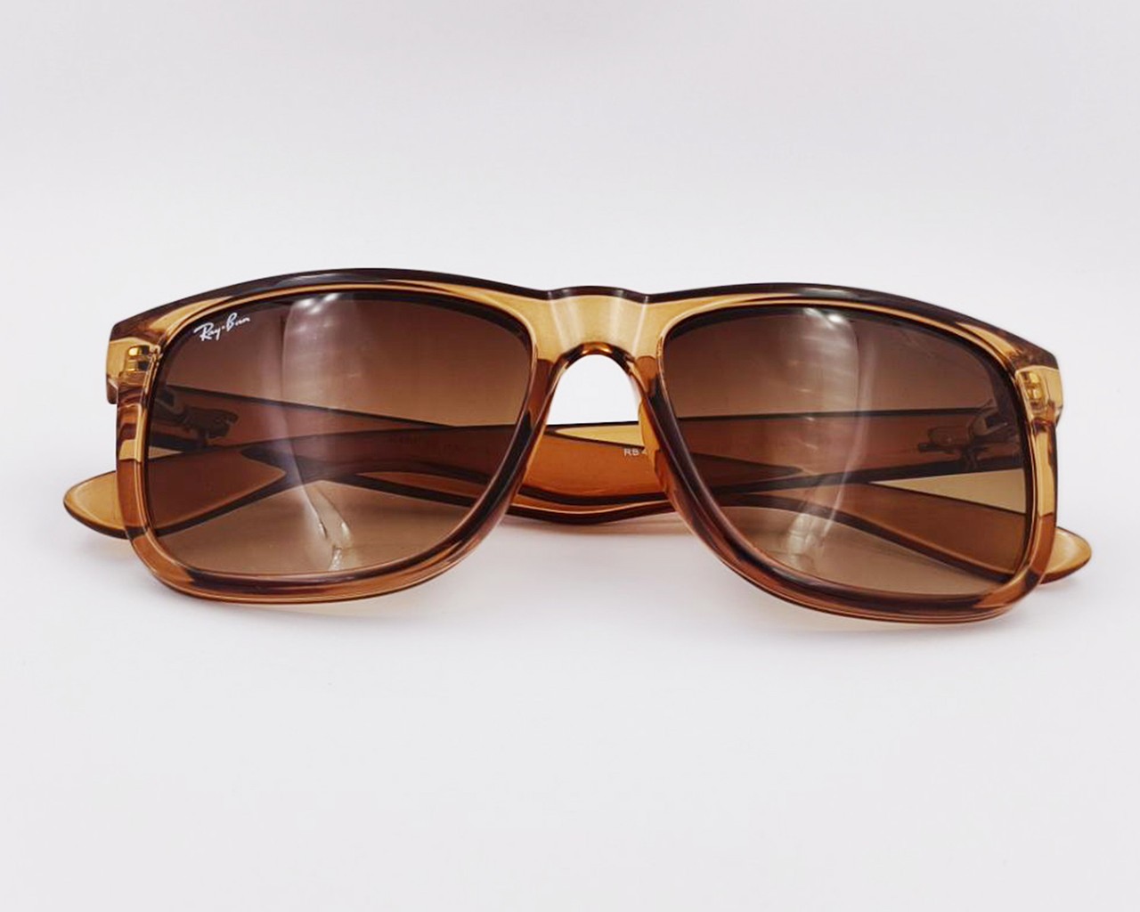 Ray-Ban Sunglasses Justin Classic Polished Rubber Beige Frame Gradient Brown Len
