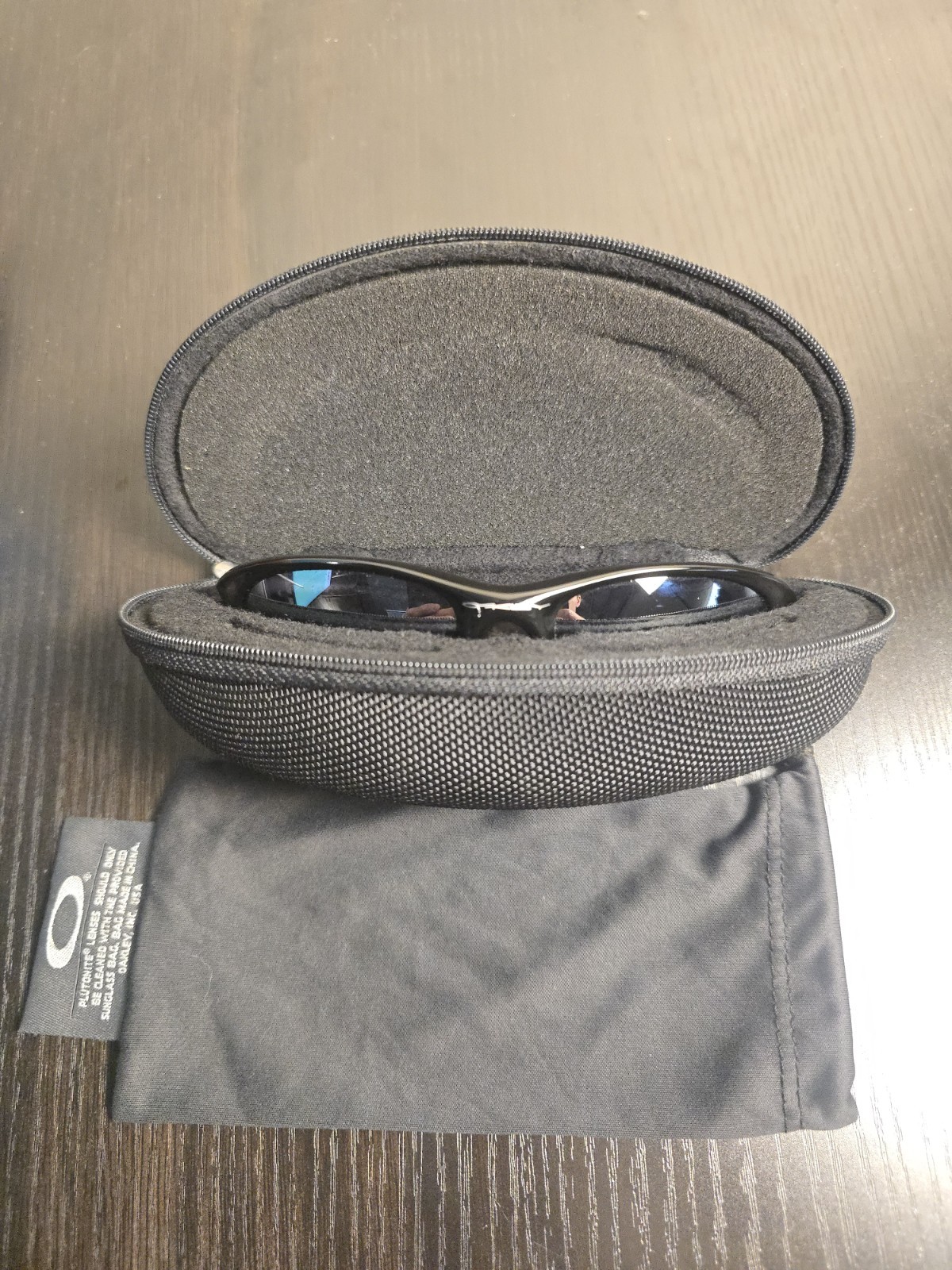 Vintage Oakley Half Jacket 1.0 Jet Black Iridium 03-614 Sunglasses USA W Case