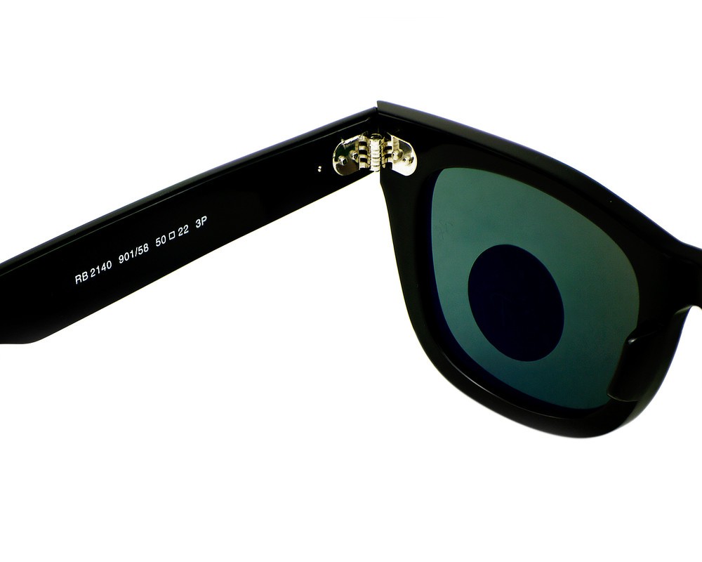 Ray-Ban Sunglasses RB2140 Original Wayfarer Black Frame Green Lenses 50mm Unisex