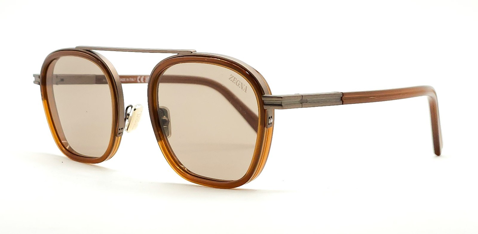 Ermenegildo Zegna EZ 0231 Sunglasses 48J Brown / Sand lenses 51 new