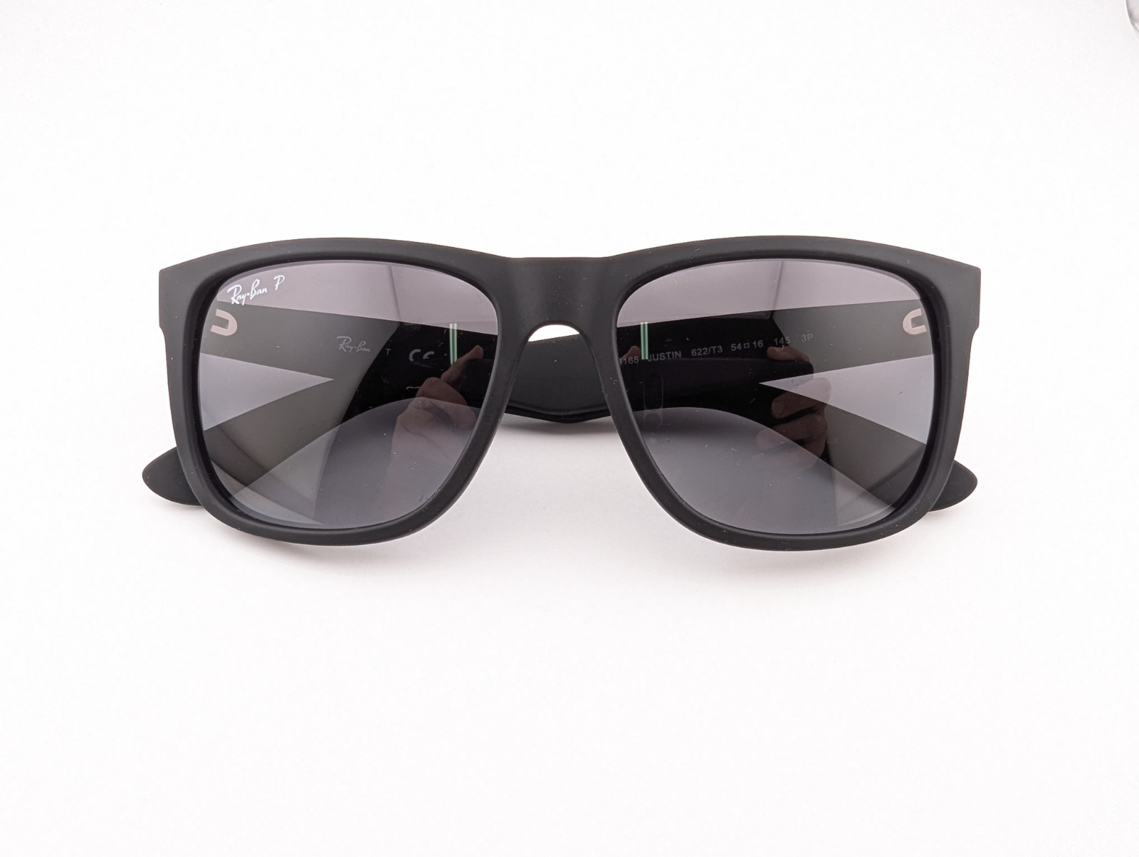 Ray-Ban Sunglasses, Polarized Lenses, RB 4165 622/T3 3P Justin, 54-16-145, Black