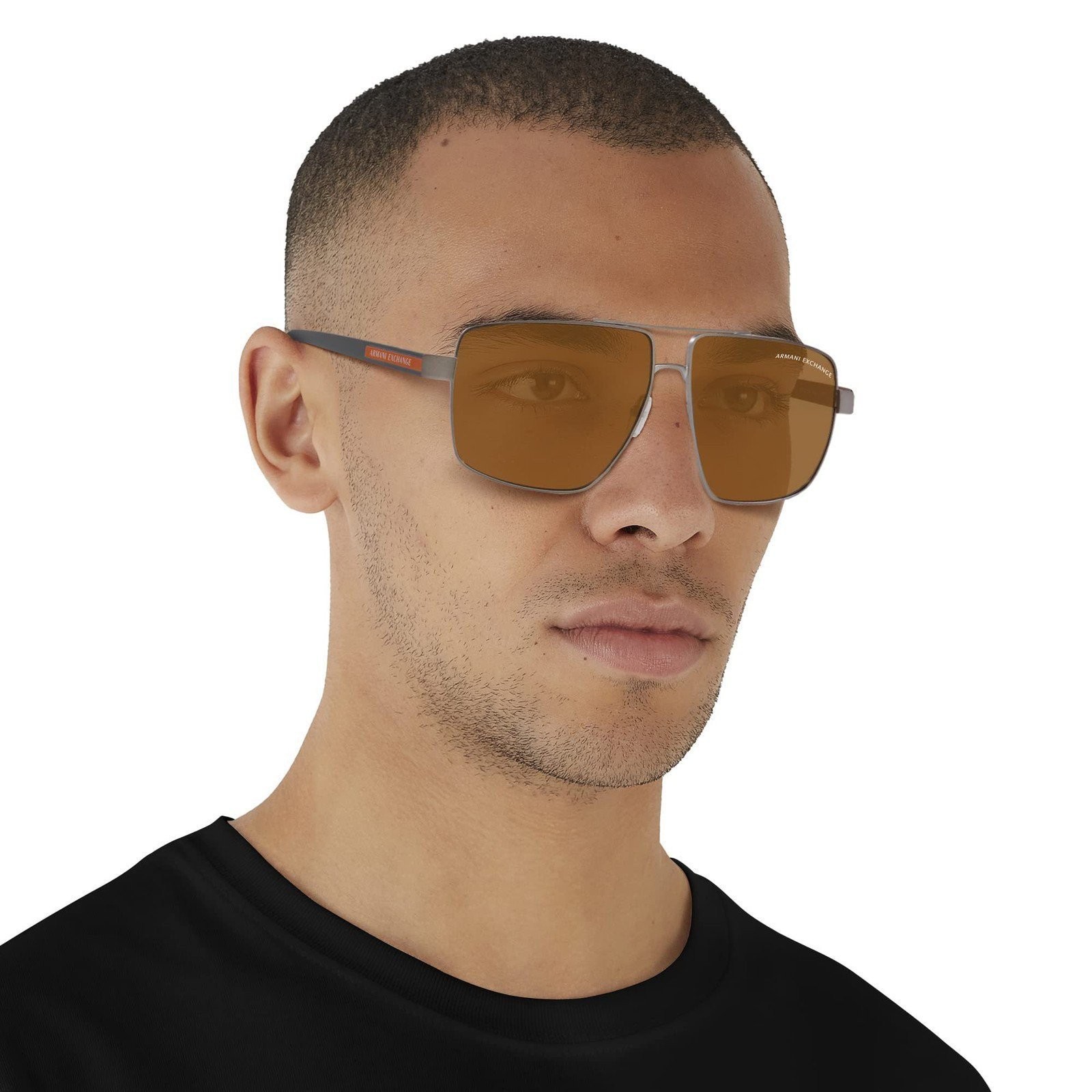 Armani Exchange A|X Mens Ax2037s Square Sunglasses, Matte Gunmetal/Polarized…